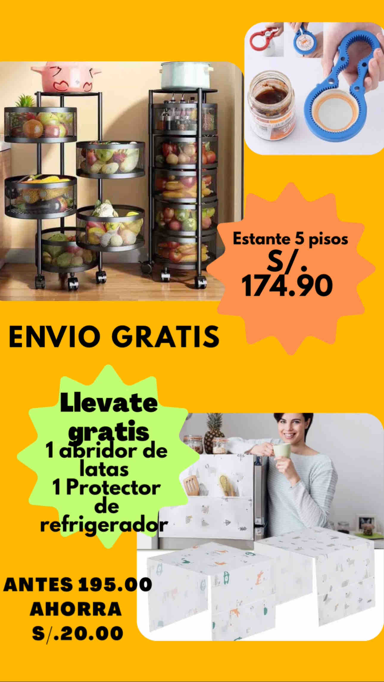 Combo Verduras Organizadas / Estante 5 Pisos / Set de paleta y brocha