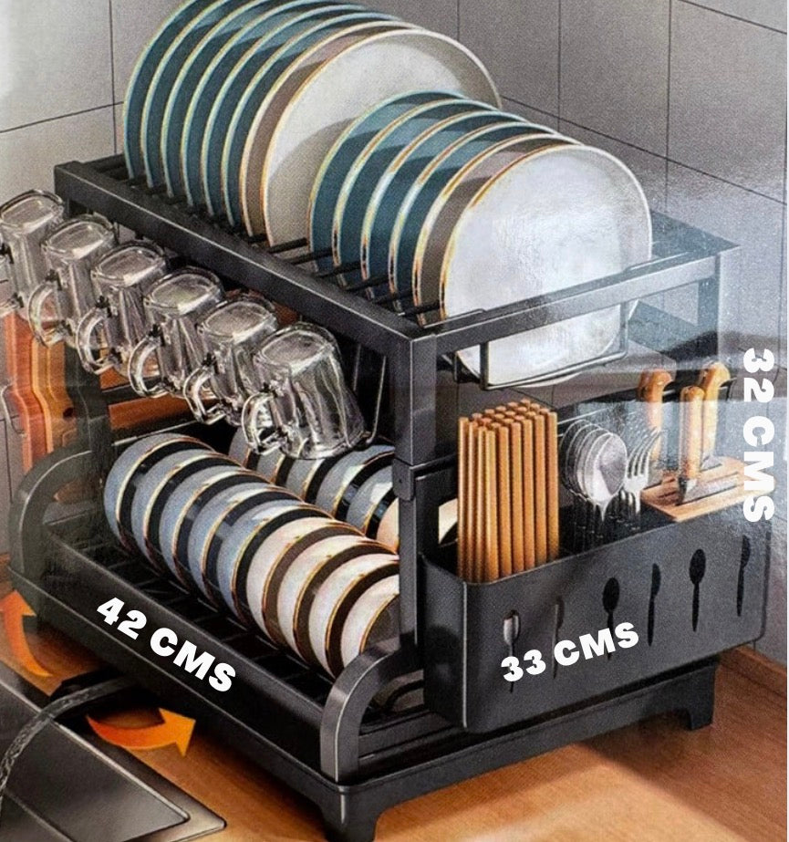 Escurridor de dos pisos.