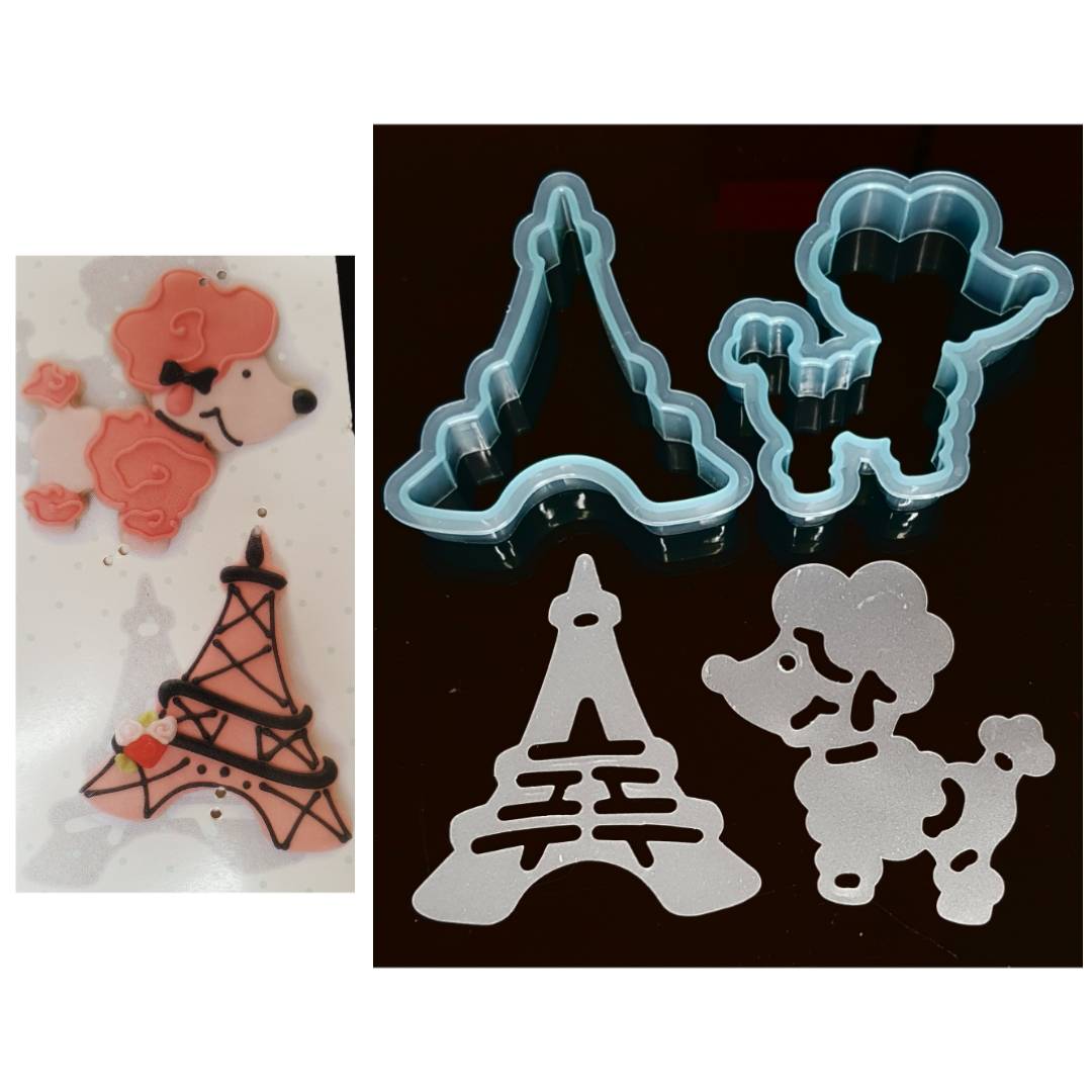 "Set de cortadores de galleta torre eiffel "