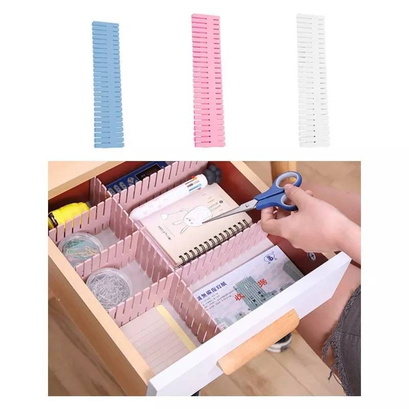 Divisor de cajón de plástico ajustable
