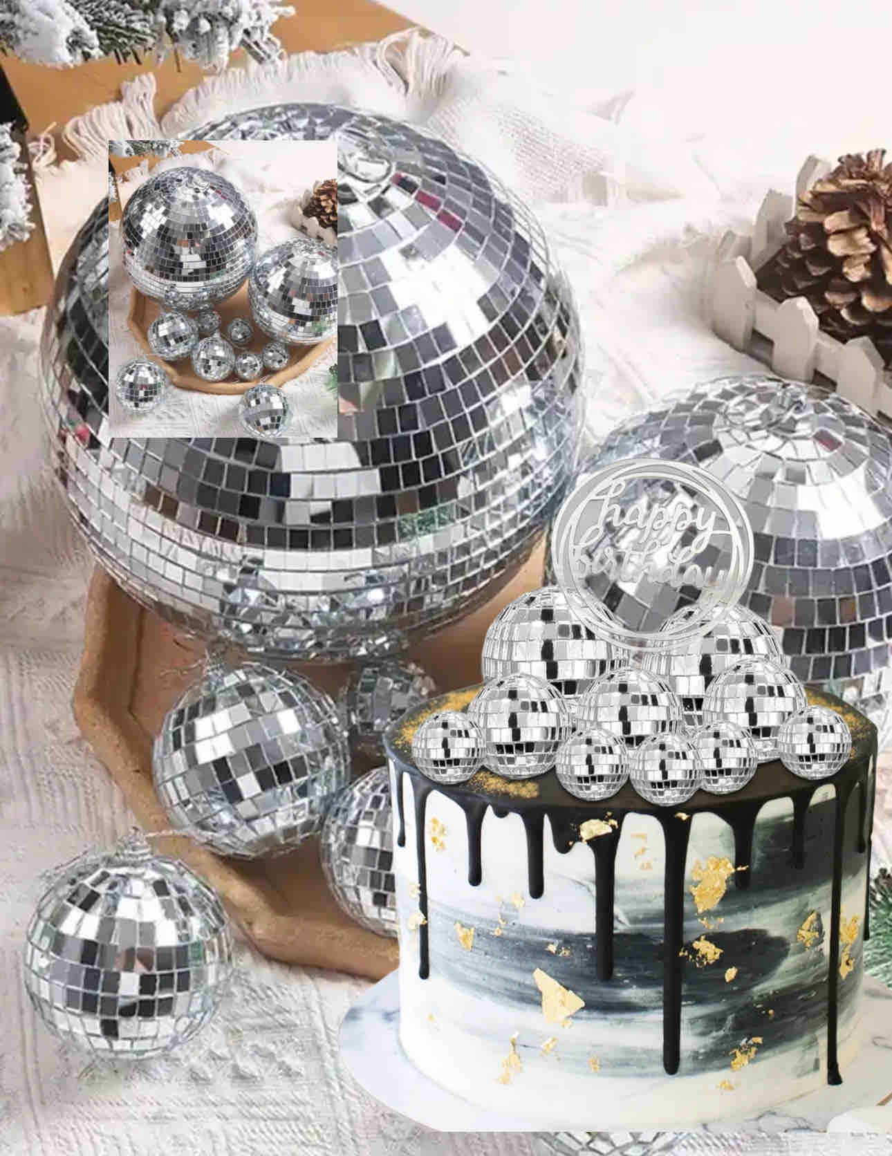 Esferas disco de diferentes tamaños.