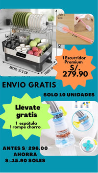 Escurridor Premium De Acero 304 - 2 niveles antióxido.