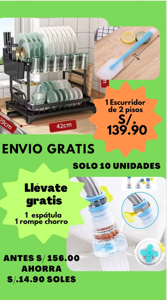 Escurridor de dos pisos