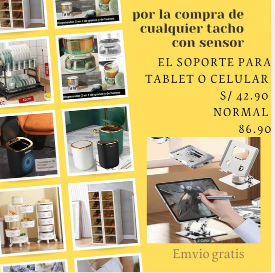 Combo Tacho con sensor / Jabonera/ rompe chorro / soporte para tablet