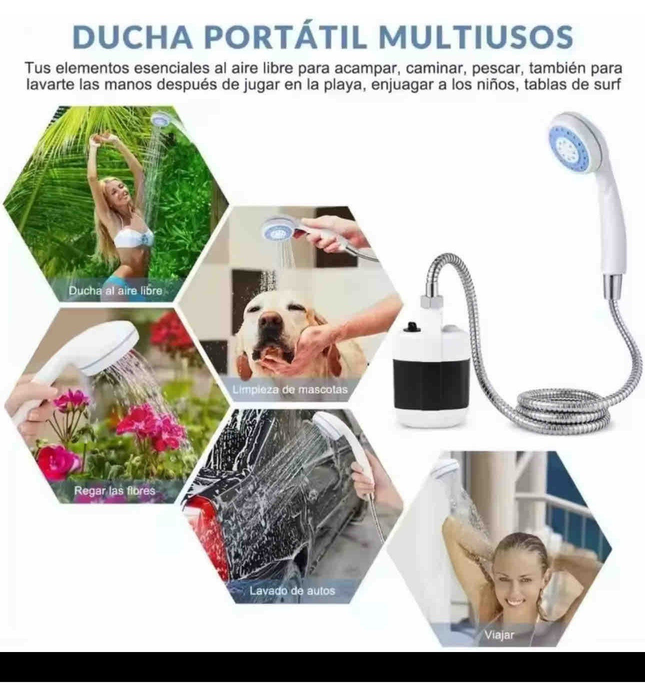 Ducha portátil para exteriores.