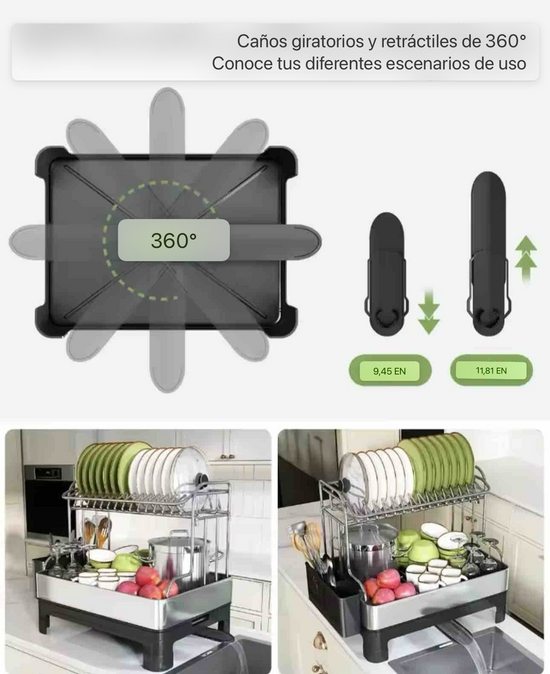 Escurridor PREMIUM dos pisos.