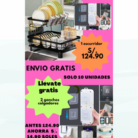 Escurridor de dos pisos con cestas.