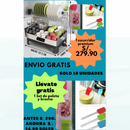 Combo Cocina Pro / Escurridor PREMIUM de 2 pisos / Set de paleta y brocha + tacho con sensor