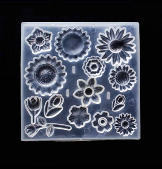 "Molde de silicona de flores "