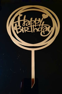"Topper laminado happy birthday"