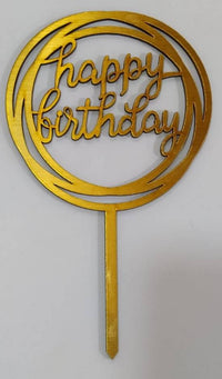 "Topper laminado happy birthday"