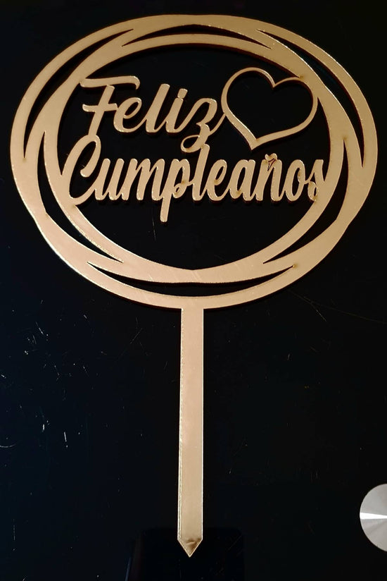 "Topper laminado feliz cumpleaños"
