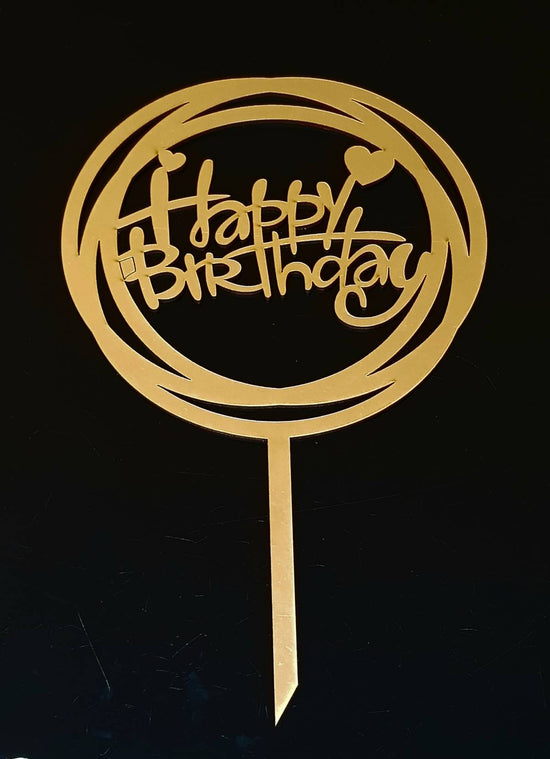 "Topper laminado happy birthday"