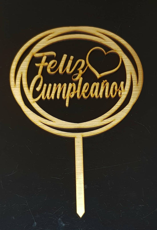 "Topper laminado feliz cumpleaños"