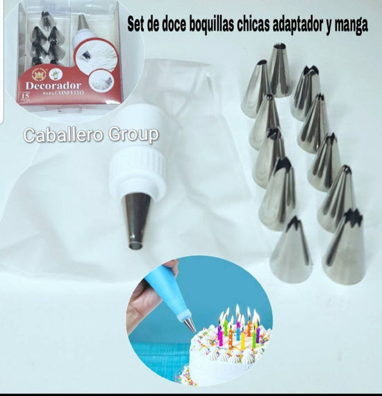 "Set de 12 boquillas chicas "