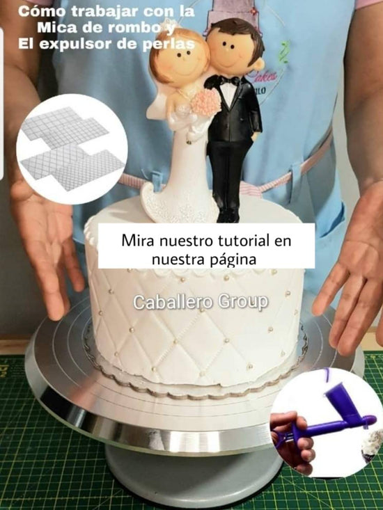 "Mica de rombo y cuadrado"