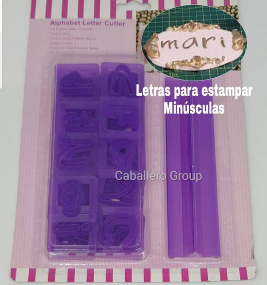 "Letras para estampar minúsculas"