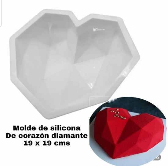 Corazón diamante de silicona