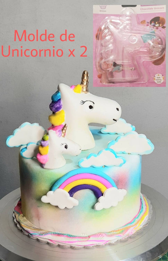 "Molde de unicornio x 2 policarbonato rep3-0096"