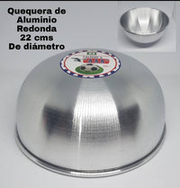 "Quequera de aluminio redonda de 22 cms de diámetro cf-30"