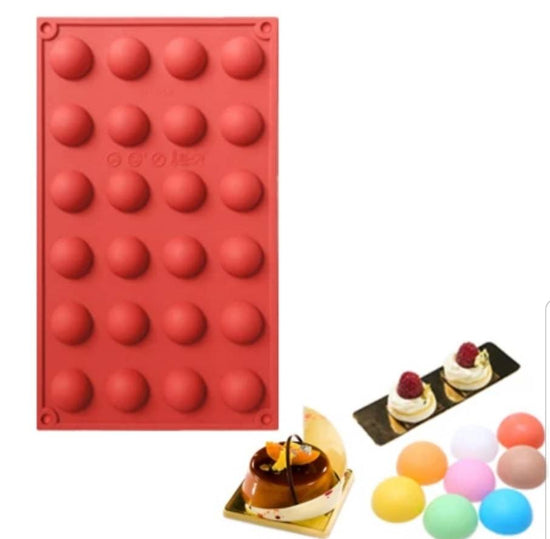 "Media esfera de silicona de 3 cms"