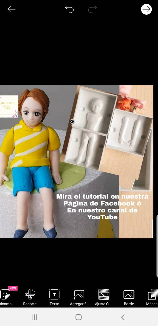 "Molde Cuerpo de niño"