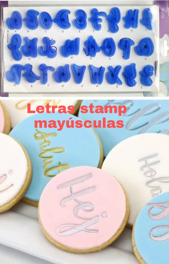 "Letras stamp mayúsculas"