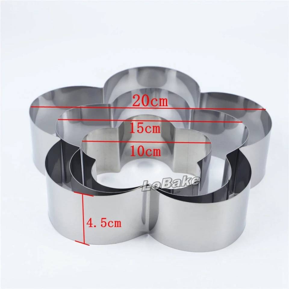 "Molde para Cheesecake, mousse flor mn52 de 3 tamaños"