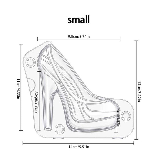 "zapato chico para chocolate "