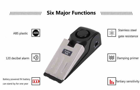 Tope de puerta con mini alarma.