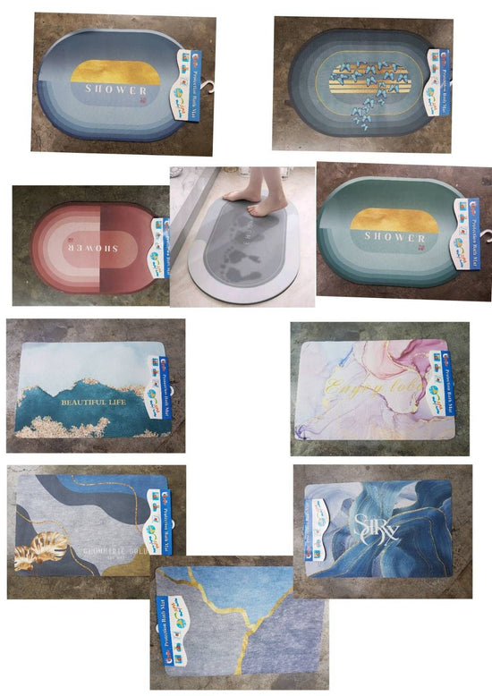 Salida de ducha absorbente antideslizante