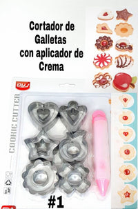 Cortadores de galletas con aplicador de crema