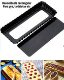 Molde rectangular para tartaletas y pye