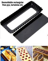 Molde rectangular para tartaletas y pye