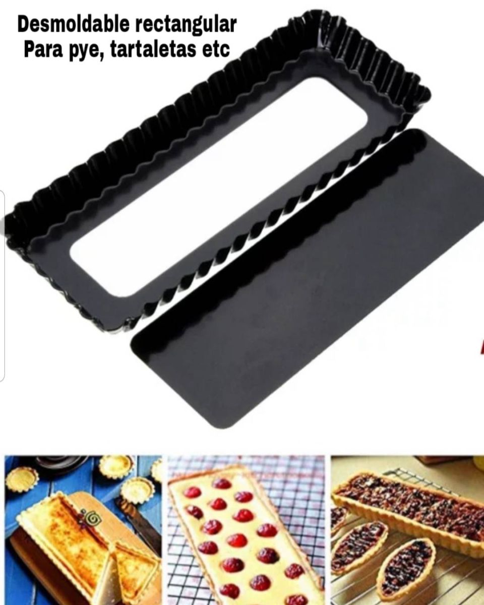 Molde rectangular para tartaletas y pye