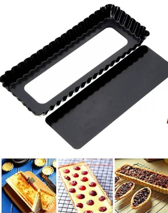 Molde rectangular para tartaletas y pye