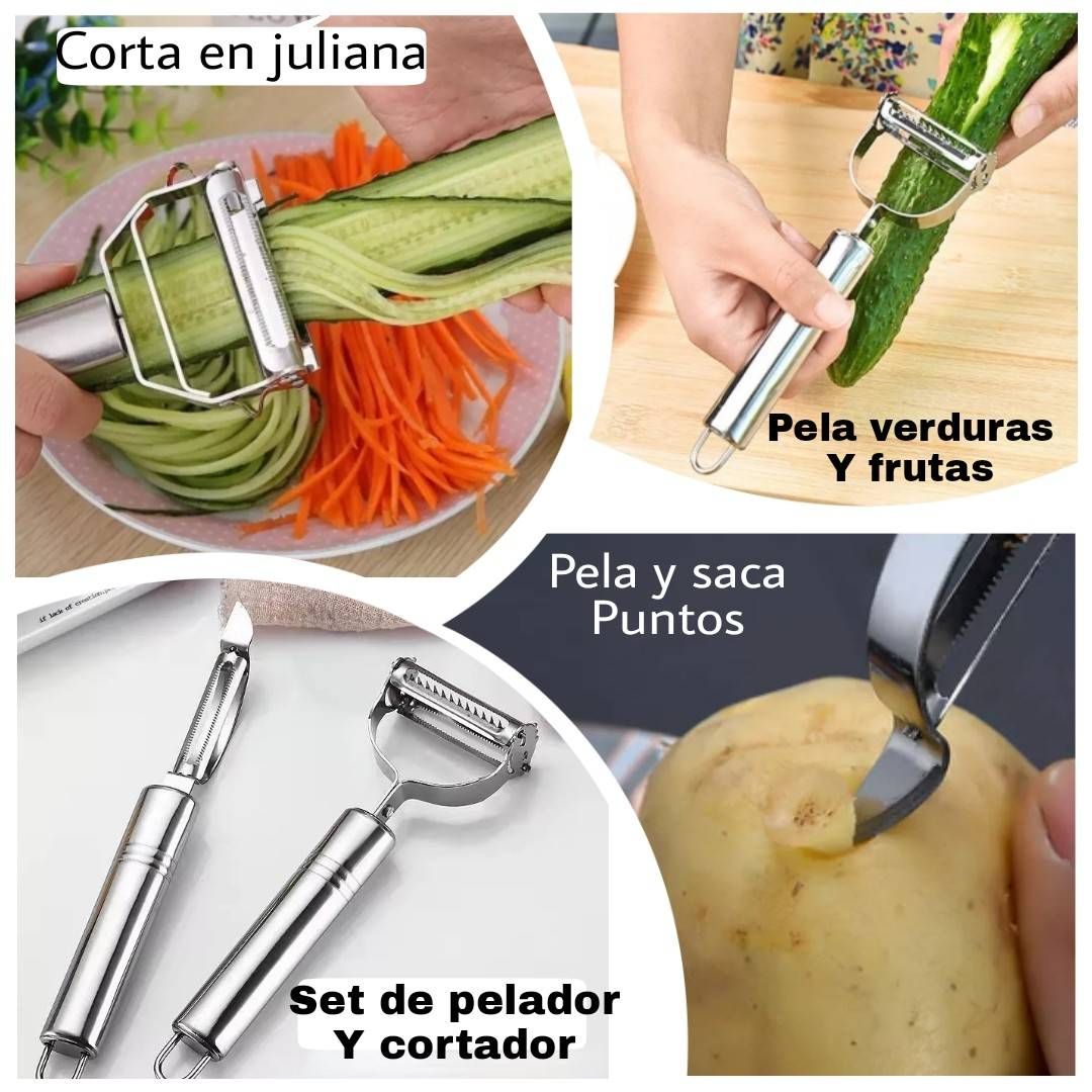 Pelador y cortador multifuncional