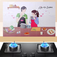 Pegatinas transparentes decorativas para cocina a prueba de aceite.