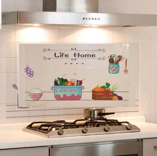 Pegatinas transparentes decorativas para cocina a prueba de aceite.