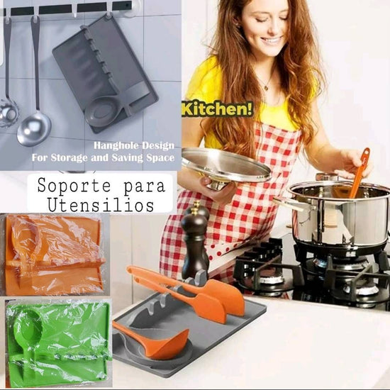 Soporte de silicona para utensilios de  cocina