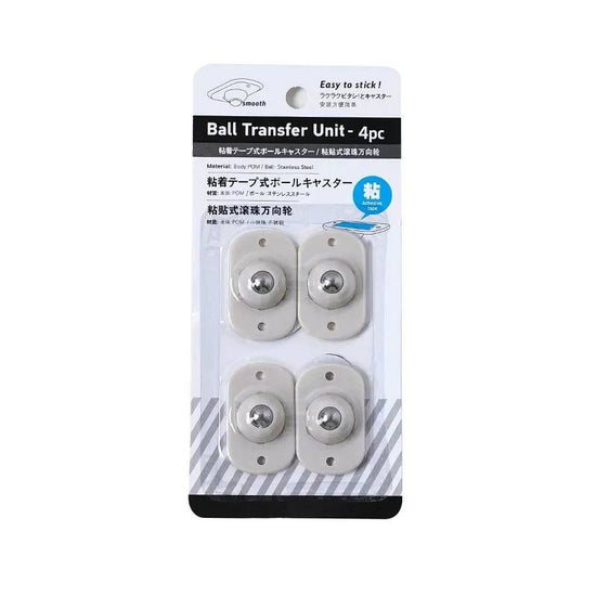 Ruedas giratorias adhesivas para cajas.