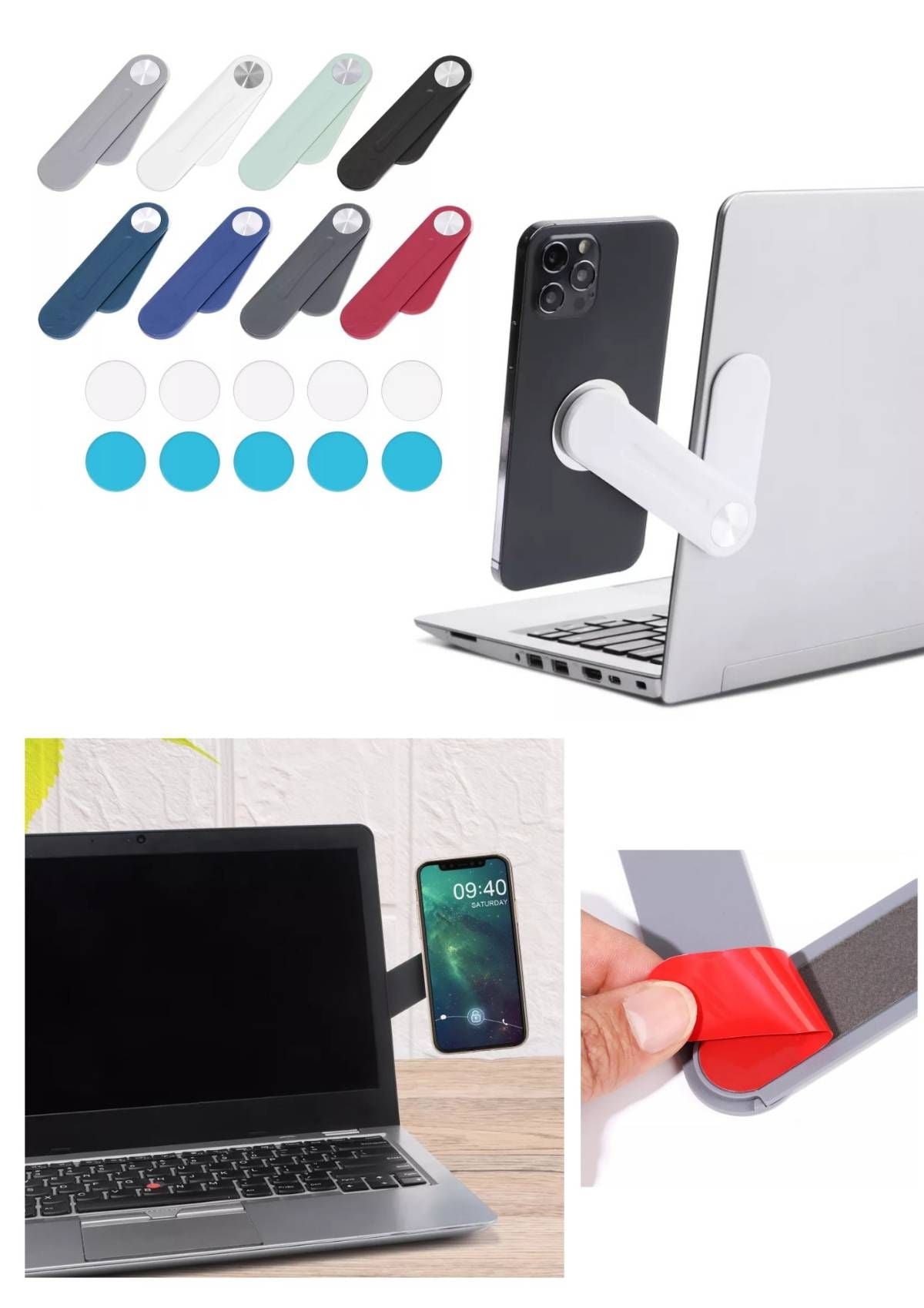 Soporte magnético plegable para celular.