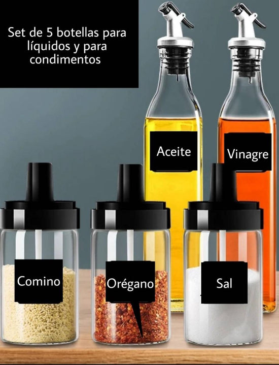 Set para líquidos y condimentos