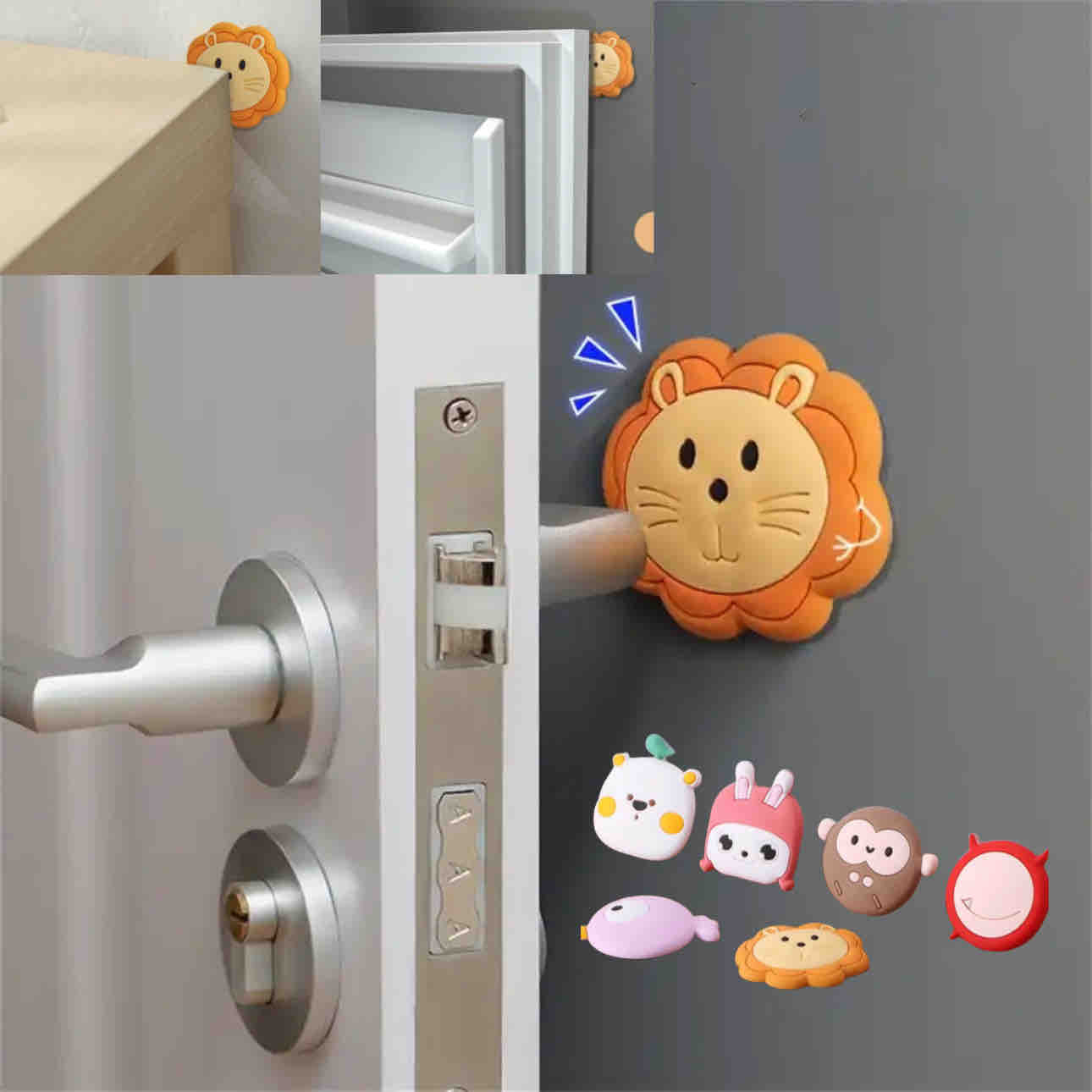 Protector de pared x 2, topes de puerta decorativos a prueba de golpes