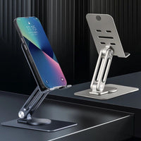 Soporte metálico para tableta y teléfono