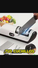 Afilador de cuchillo multifuncional. Con piedra rotativa
