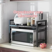 Estante para microondas.
