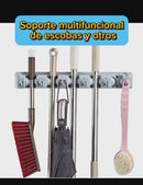 Soporte multifuncional para escobas y otros