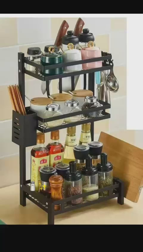 Organizador de condimentos tres pisos