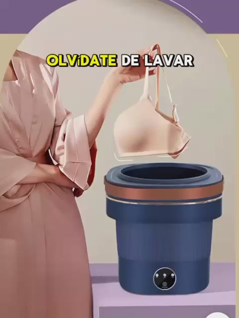 Mini lavadora plegable